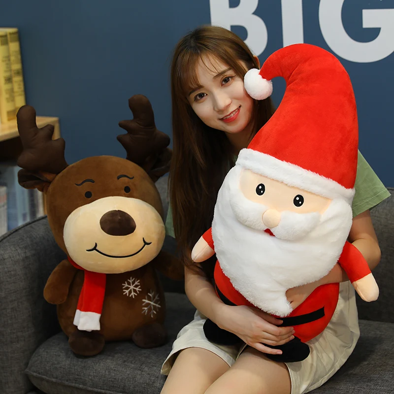 22cm Cute Deer Santa Claus Snowman Children Stuffed Decoration Reindeer Doll Christmas Animal Plush Toy