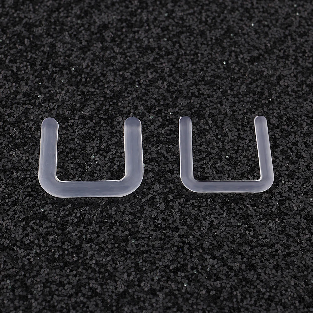 Clear Bioflex U Shape 14 16G Nose Septum Ring Retainers Flexible Body Piercing
