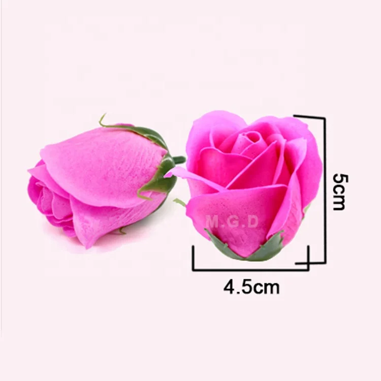 Custom Color 50Pcs Soap Box Packaging Handmade Soap Rose Flower Box Rose Flower Soaps For Perfect Birthday Valentines Day Gift