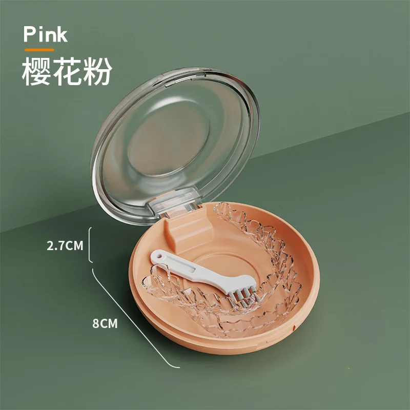 dental box Braces Case Magnetic Aligner Retainer Case Round Shape Mouth Guard Storage Box Orthodontic Box Storage Denture