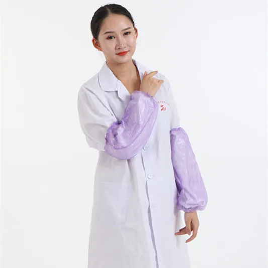Disposable Pink Plastic Waterproof Polyethylene PE Oversleeve Arm Sleeve Cover