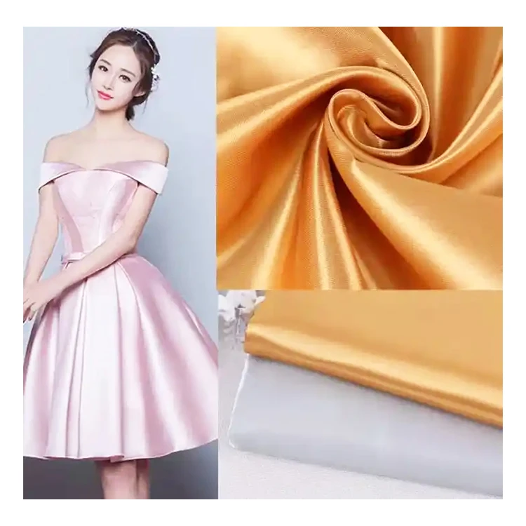 Bright satin fabric 75D*300D for Wedding fabric
