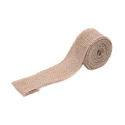 2 м из натурального джута Мешковина мешковиной лентой рулонов в винтажном стиле, рустикальная свадьба украшение Рождественские подарочные фестиваль Вечеринка домашний декор