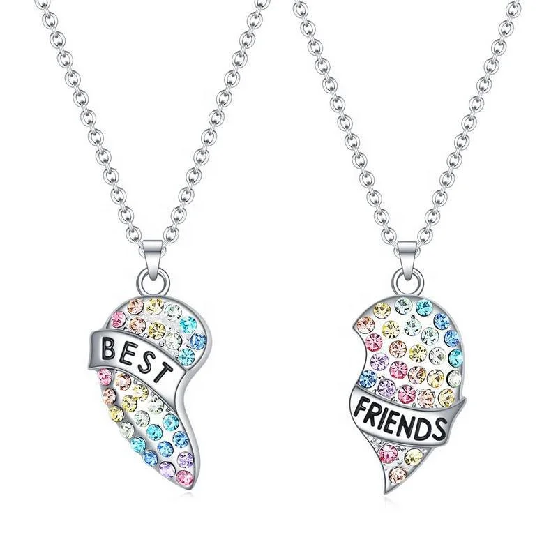 Ожерелье с подвеской BFF 2 шт./компл. Best Friends Forever Broken Heart Couple
