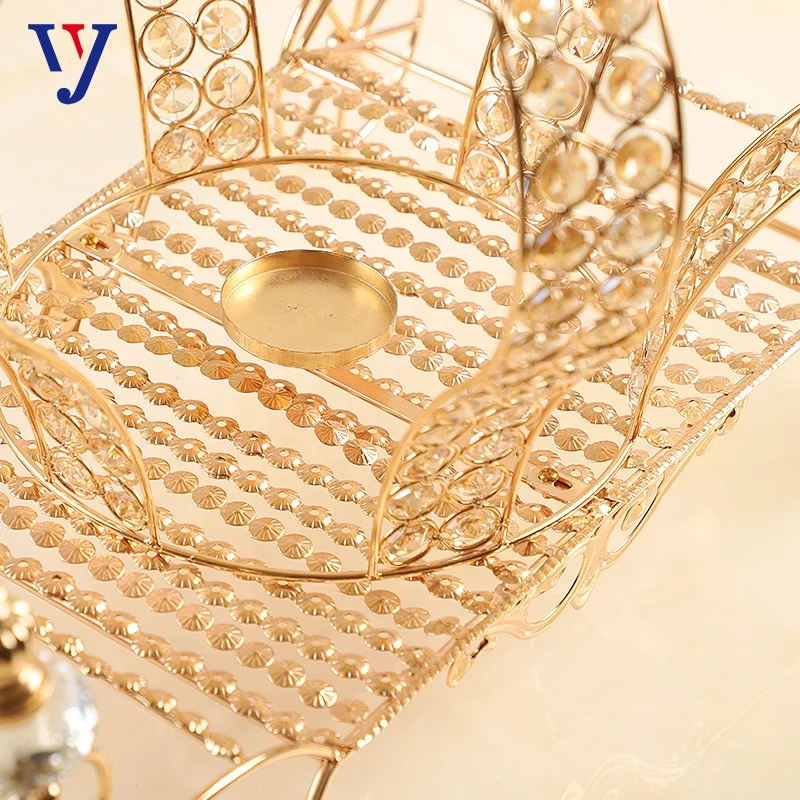  Pumpkin Metal candlestick modern crystal holder use