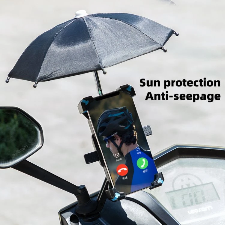 In Stock Ready to Ship Bike Smartphone Stand with Umbrella Waterproof Phone Holder Durable Cycling Bracket
