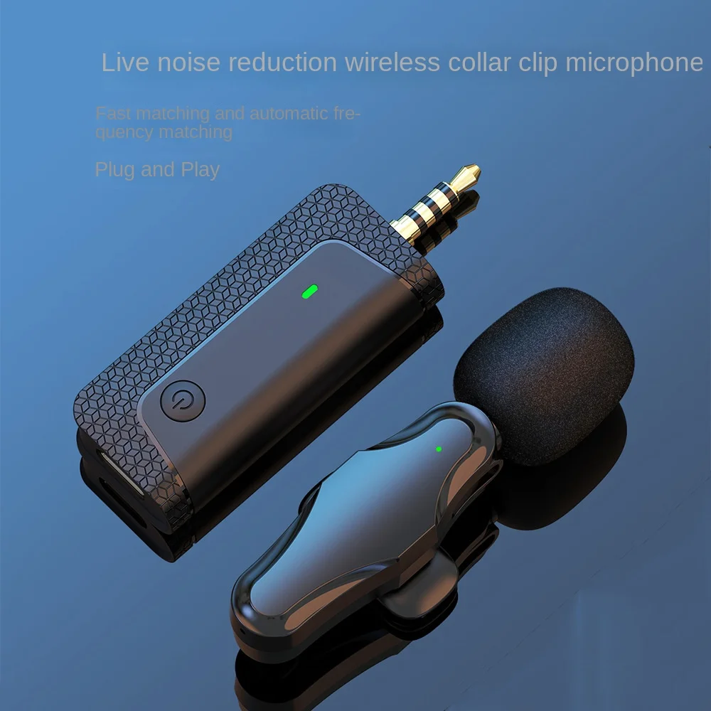 Wireless microphone lavalier radio mike live anchor recording equipment clip-on lavalier net red food broadcasting