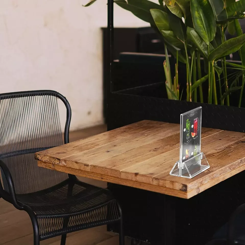 Customizable Thickening Menu Billboard Table Card Transparent Acrylic Menu Stand