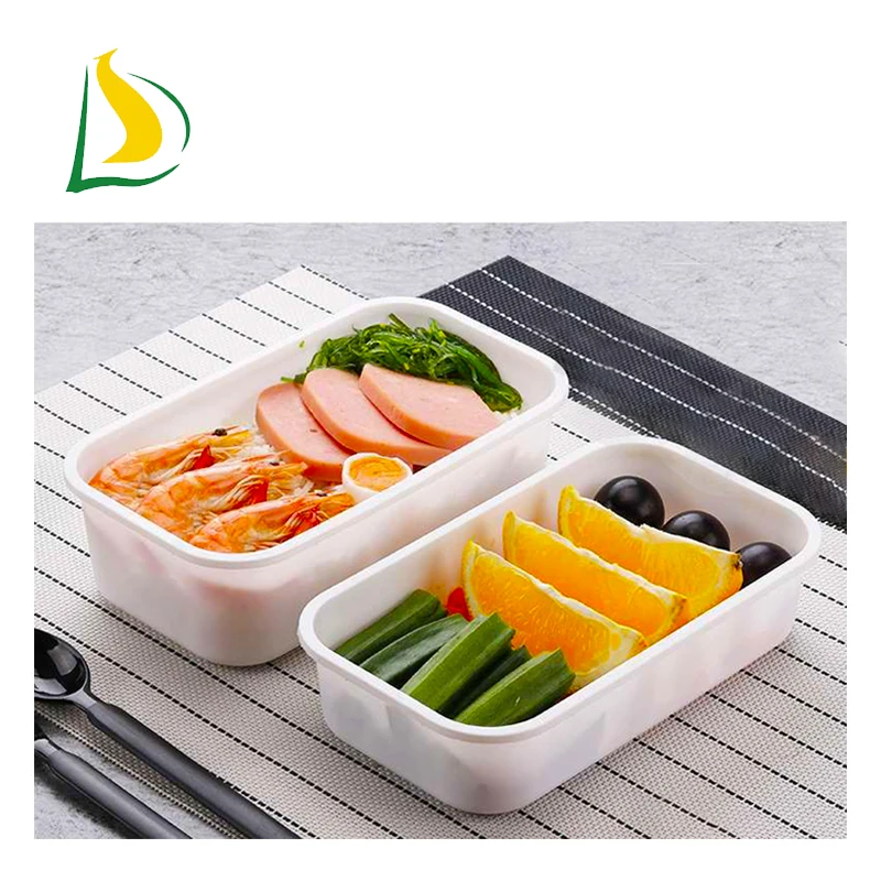 400ml Black Microwave Safe 1 Compartment Disposable Plastic Containers Lunch Box With Lids