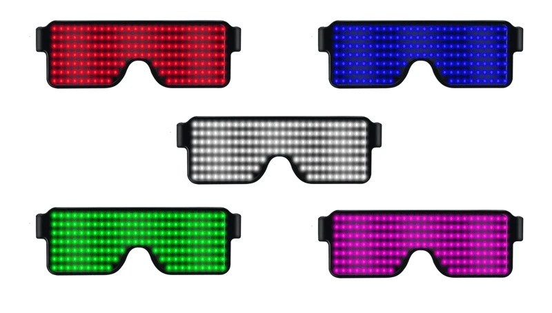  Вечеринка банджи реквизит Rgb цвета Вспышка Изменение 3d светящиеся очки для вечеринки смарт беспроводной Led