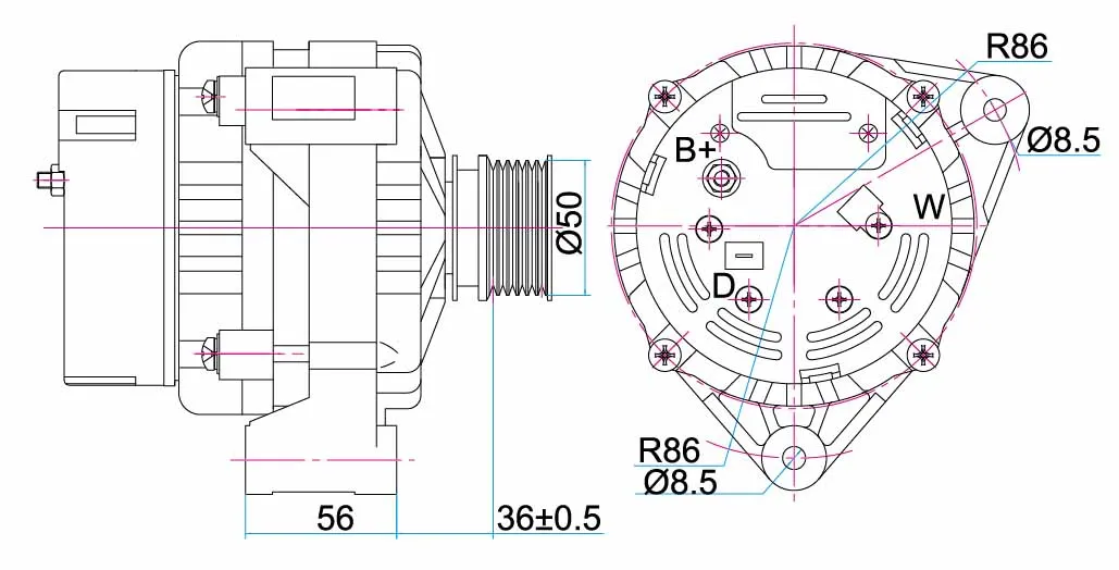  Модель SHB-041A-1 подходит для LADA генератор в сборе параметр составляет 12V 100A