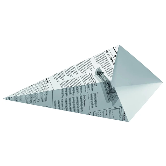 
Disposable custom logo size printing greaseproof wholesale cheap crepe paper cone 