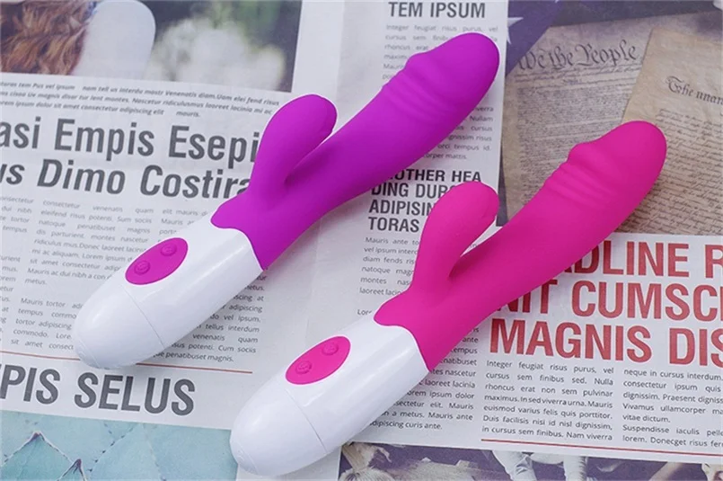 30 Modes Vibration G Spot Dildo Powerful Waterproof Dual Motors Silicone Rabbit Vibrators