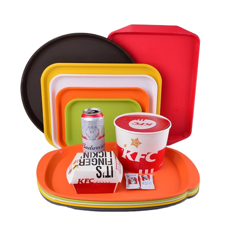 High Quality Nonslip Plastic  Serviing Tray Fast Food Tray