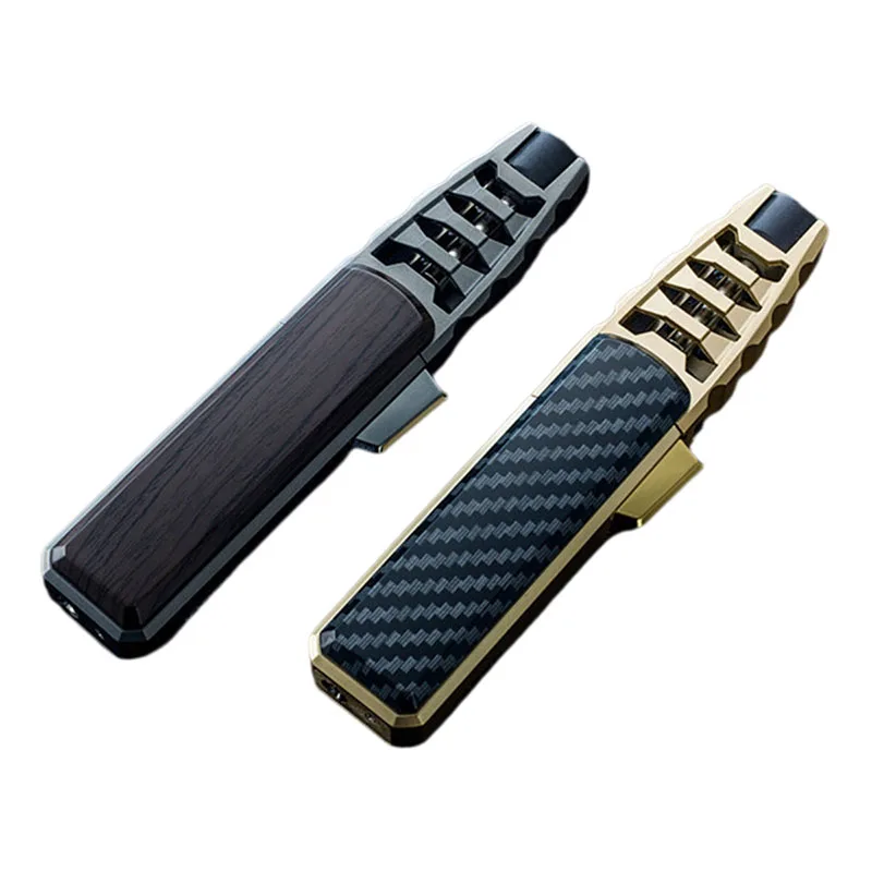 Luxury Croco Leather Cigar Case Waxed Stick-Shaped Humidor Customizable Wedding Cigar Accessories Eco-Friendly Smokeless Scented