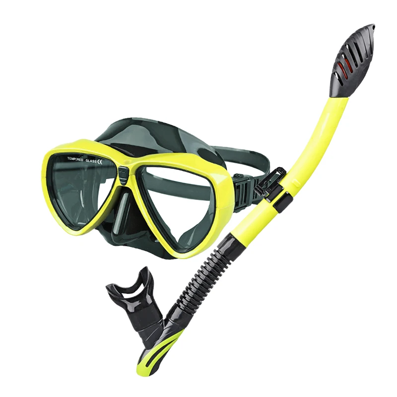 Aloma Anti-Fog Dry Snorkel Set Fashionable Colorful Silicone Diving Gear for Adults Free Breathing Equipment for Scuba Swimming