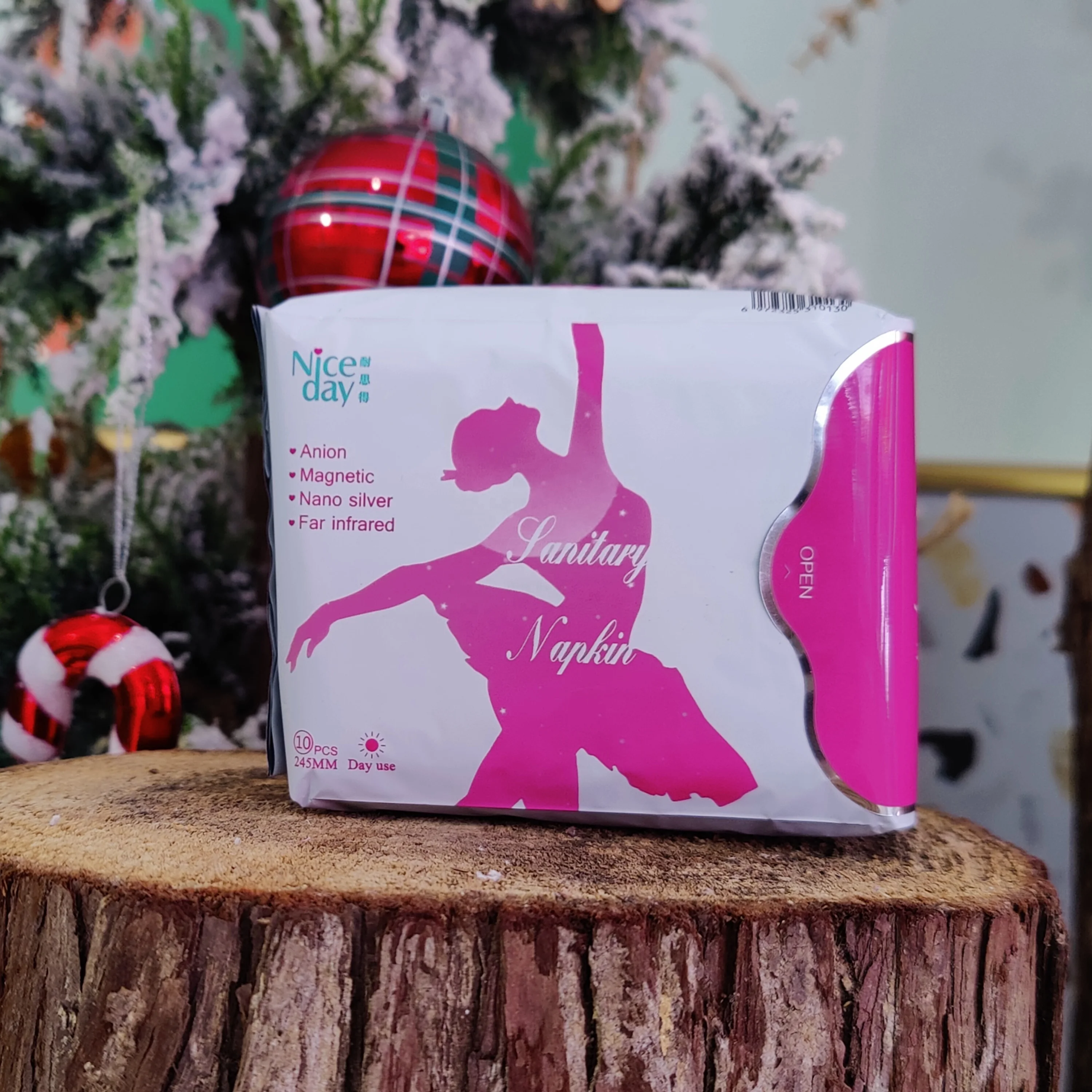 Niceday Day Use Anion Chip Sanitary Pads Maxi  Disposable Napkins Name Brand Female Hygiene Products 245 mm 10pcs/bag