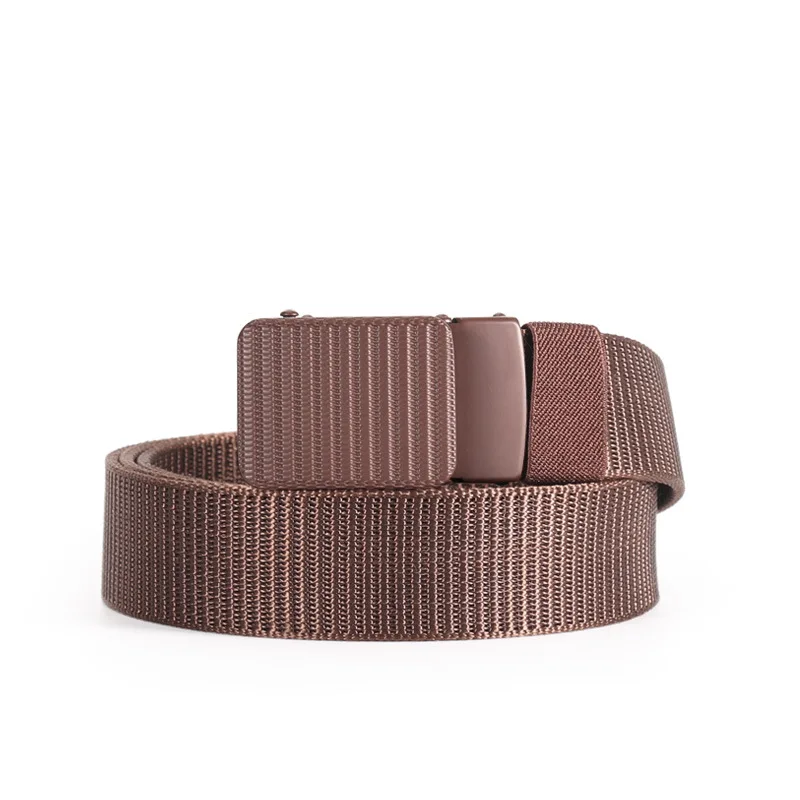 Wholesale New Arrival Comfortable Quick Release Tank Pattern Automatic Buckle Polyester Web Belt for Young People Hiking Camping