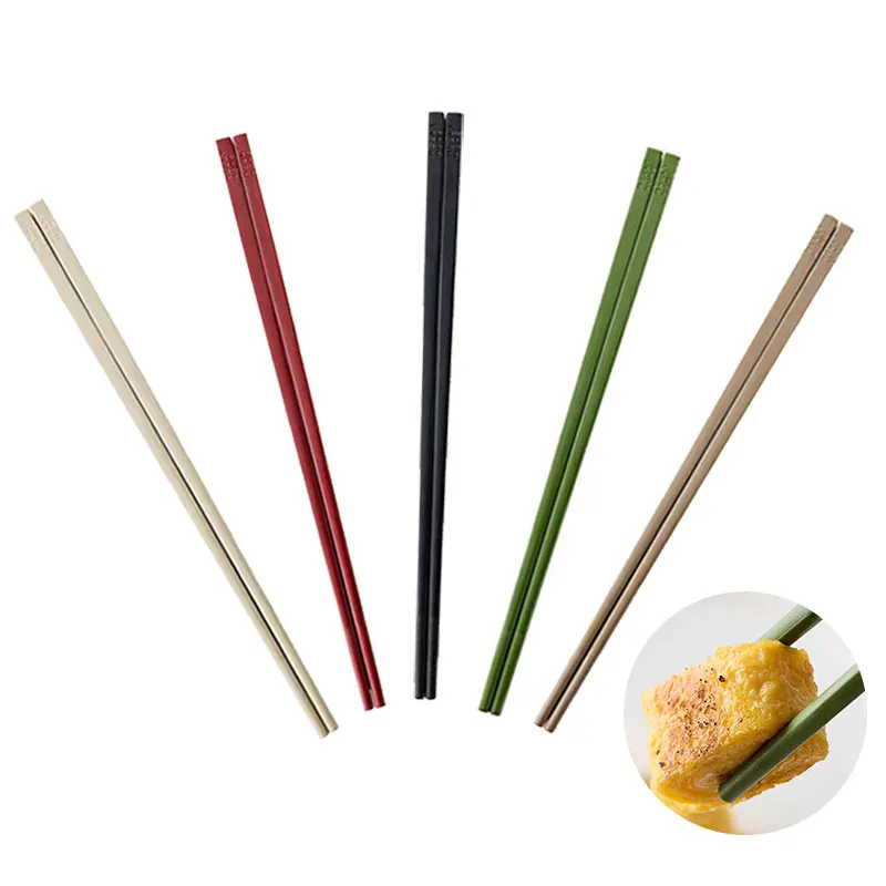 Reusable BPA Free Plastic Chopsticks Multipack Dishwasher Safe Cute Non-slip Chinese Chopstick for Cooking Eating