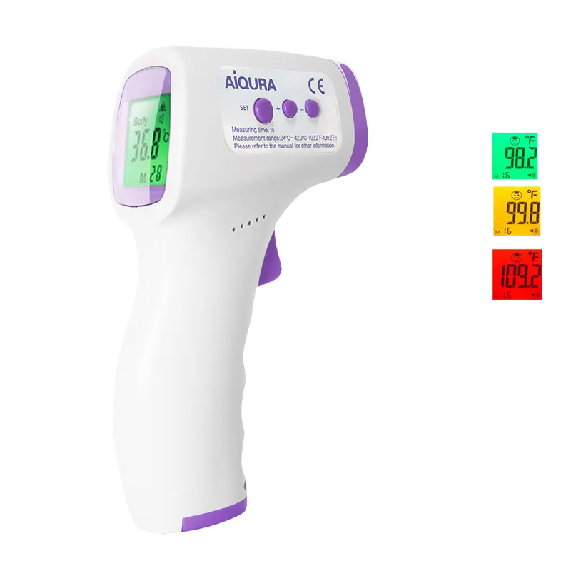 Digital Infrared Forehead Thermometer Non-contact LCD Display Body Temperature Scanner Smart Electronic Thermometer