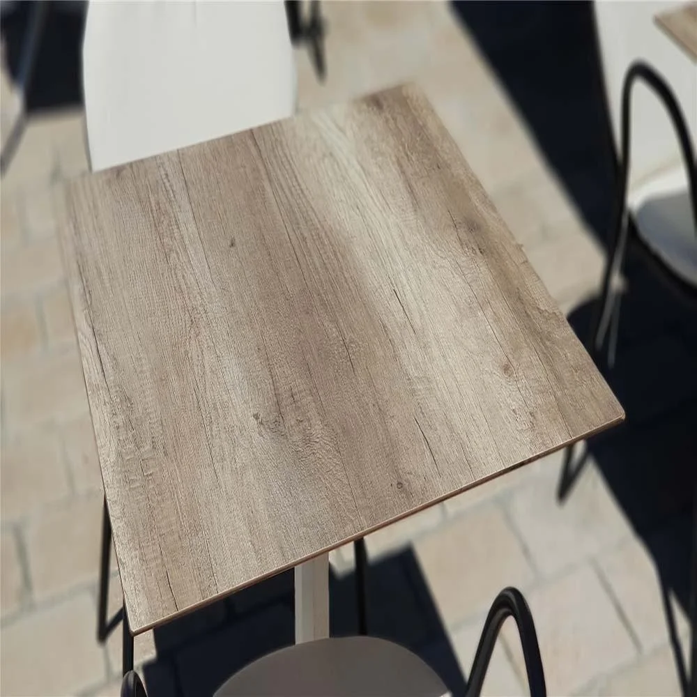 weatherproof marble stone color 12mm outdoor hpl table top 600*600mm 700*700mm