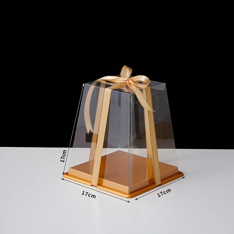 New clear plastic volcano shaped cake box transparent style mini cake packaging cupcake box