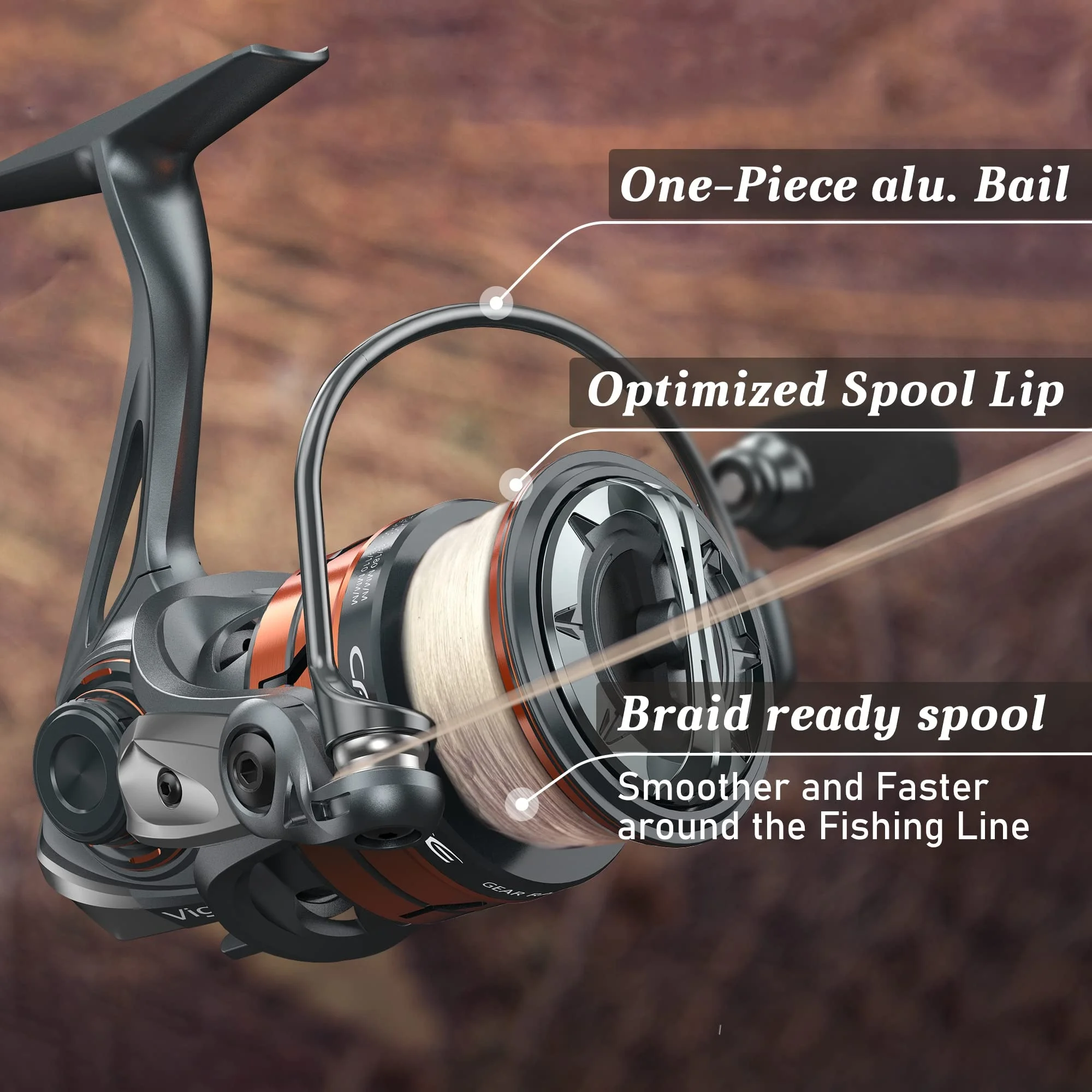 Cadence Vigor All Metal 6.2:1carp fishing reel waterproof Saltwater Spinning Reels for fishing reels big game saltwater