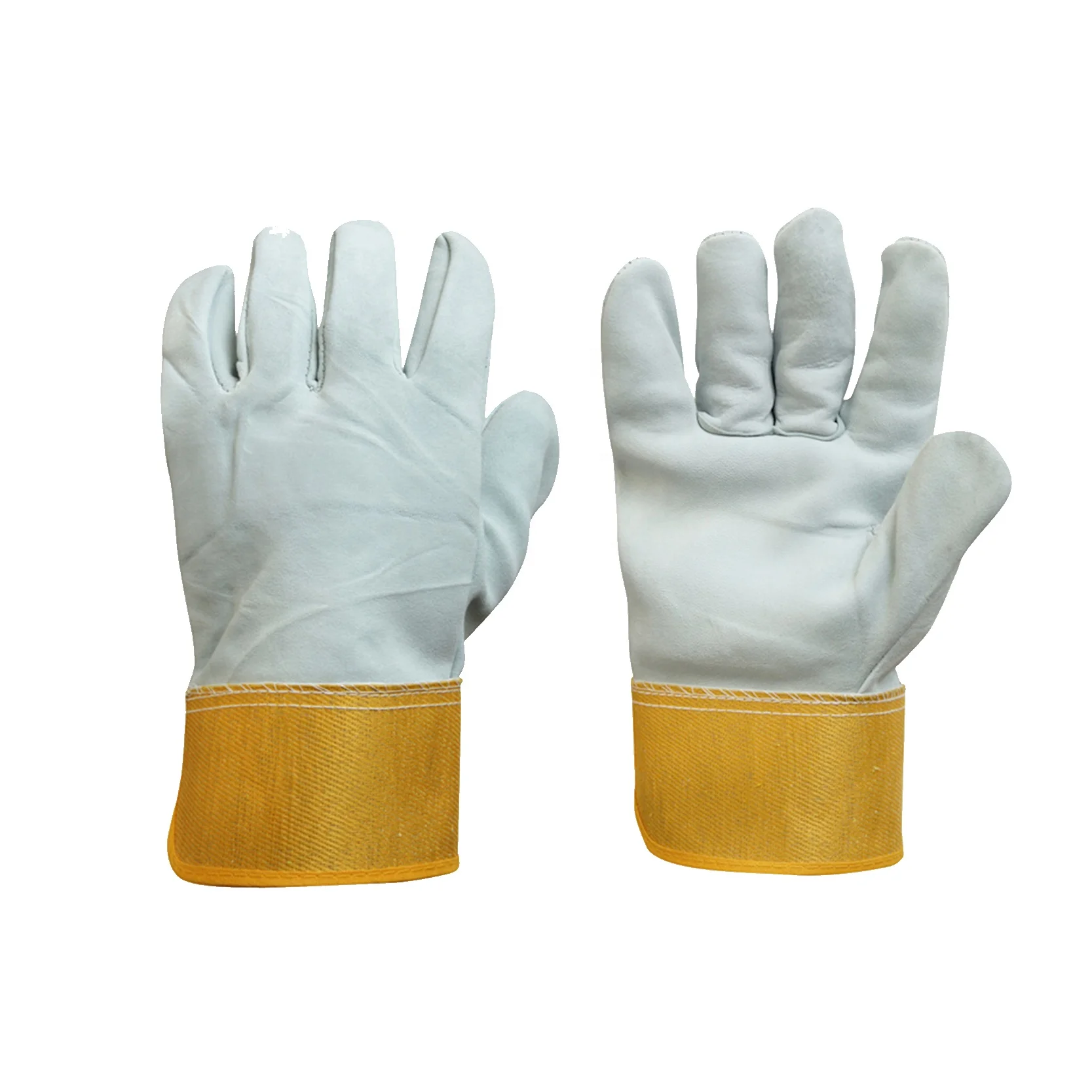 Factory Wholesale Leather Welding Safety Hand Gloves,Cowhide Sewing Anti Cut Working Gloves,Sheepskin Leather Work Gloves