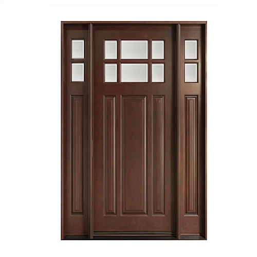 cheap french mahogany natural wood double front doors arched wood entry doors with glass