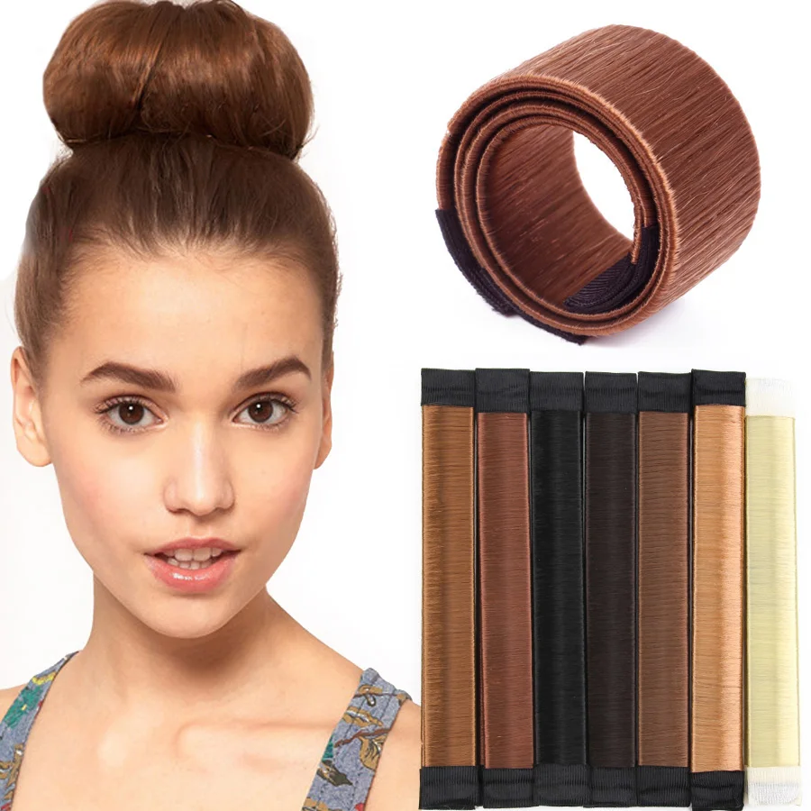 Women Girls Kids Hair Accessories Magic Hair Styling Donuts Twist Bud Head Band Ball Tool French Hair Bun Maker