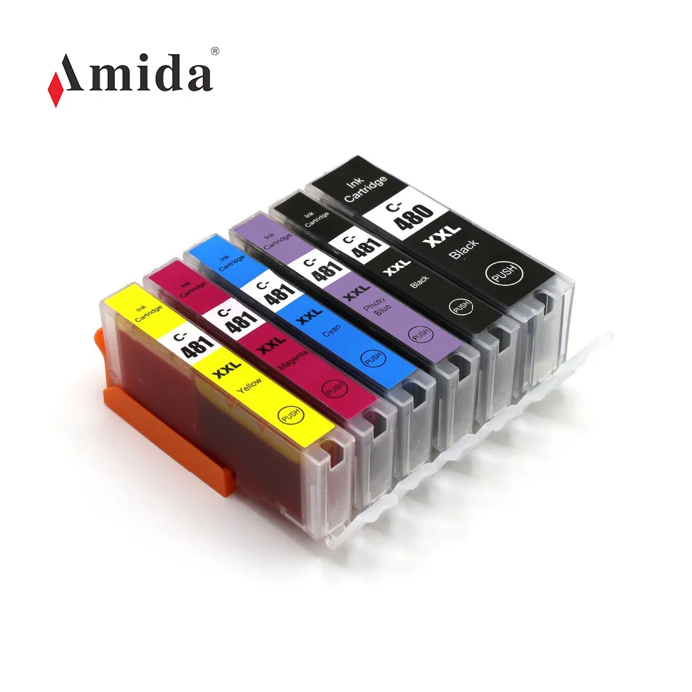  Amida оптовая продажа PGI-480 CLI-481 цвет премиум картридж совместимый для canon PIXMA TS704/TR7540/TR8540