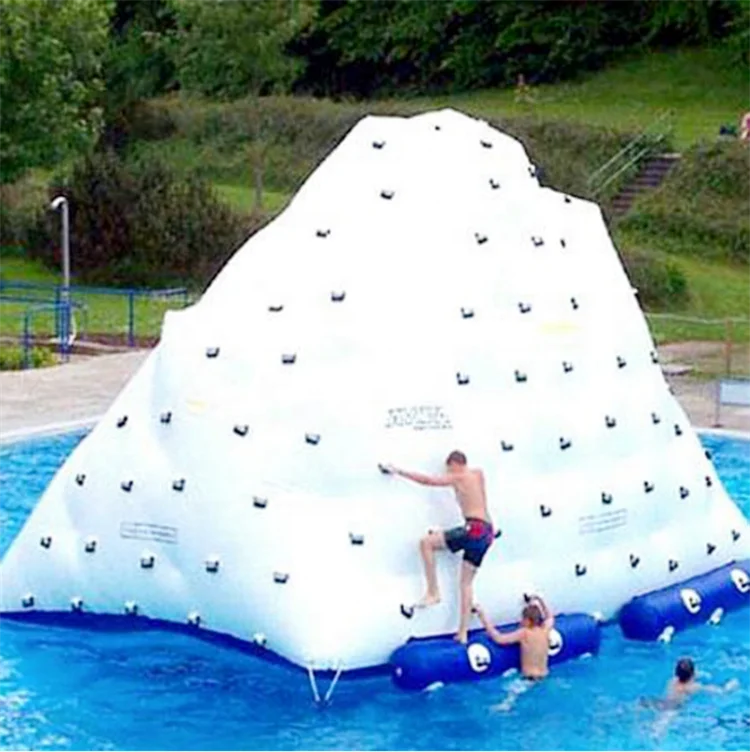 PVC White Slide Tower Water Toy Inflatable Floating Iceberg for Water Sport