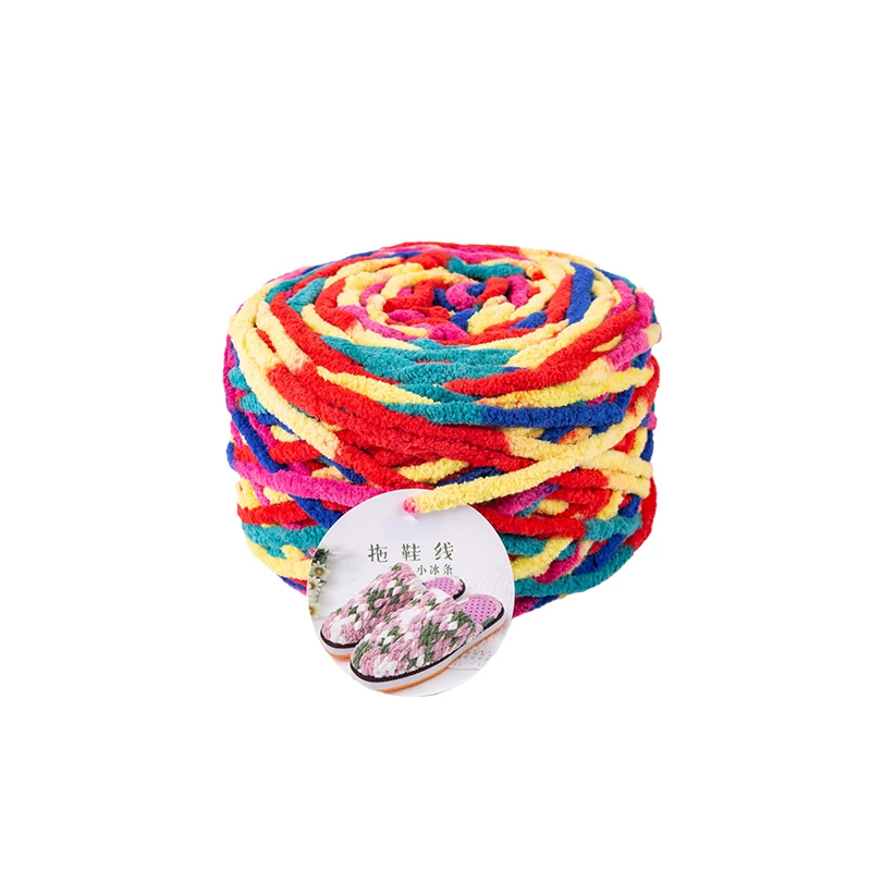 Wholesale chenille yarn chunky knitting high stretch polyester yarn for DIY hand knitting