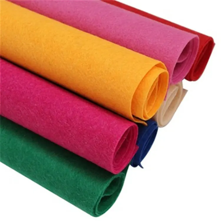 Needle Punched Polyester Felt Fabric Multi Colors of Rolls
