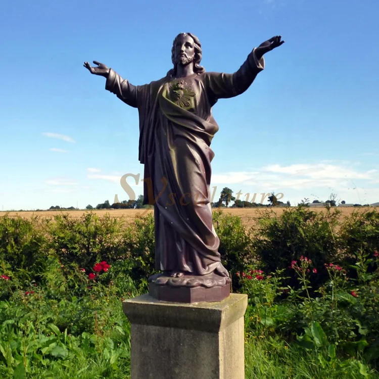 Factory Casting Metal Brass Jesus Sculpture Life Size Bronze Statue For Garden Decoration