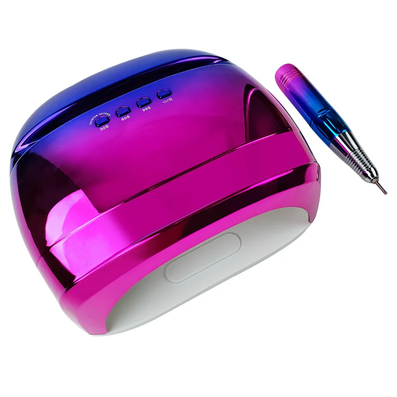 Professional Nail salon rechargeable multi-functional 3 in 1 pedicure manicure machine 96W Nail lamp 30000RPM nail drill