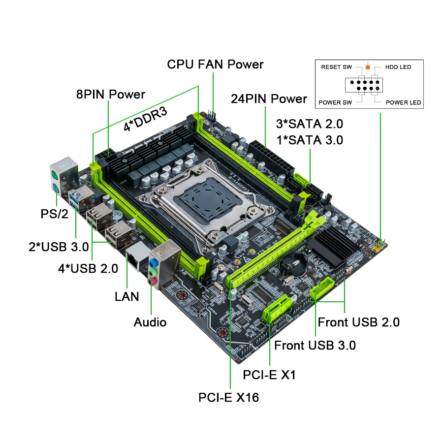 Производство материнской платы X79 V2.82A NVME M.2 с поддержкой