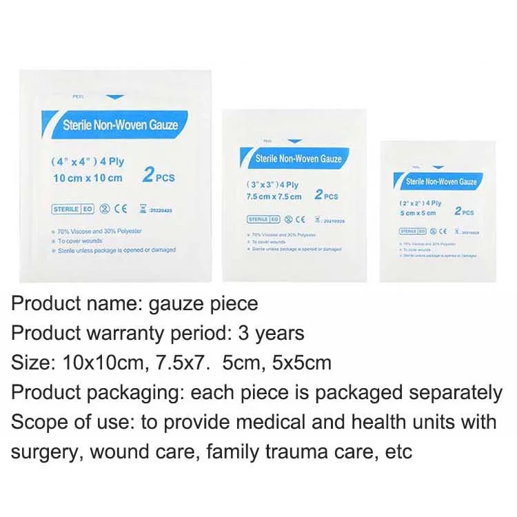 WinFair Custom Cotton 4X4 Surgical Dressing Gauze Sponge Fabric Medical Pads Sterile/Non Sterile Gauze