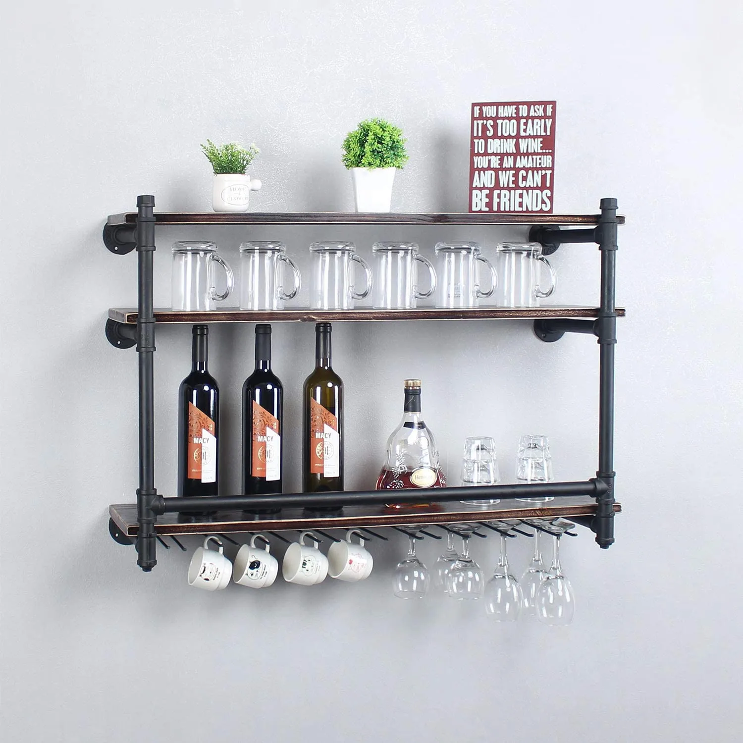 Glass Holder Hanging Wine Rack Decoration Goblet Storage Rack Wall Hanging Red Wine Upside down