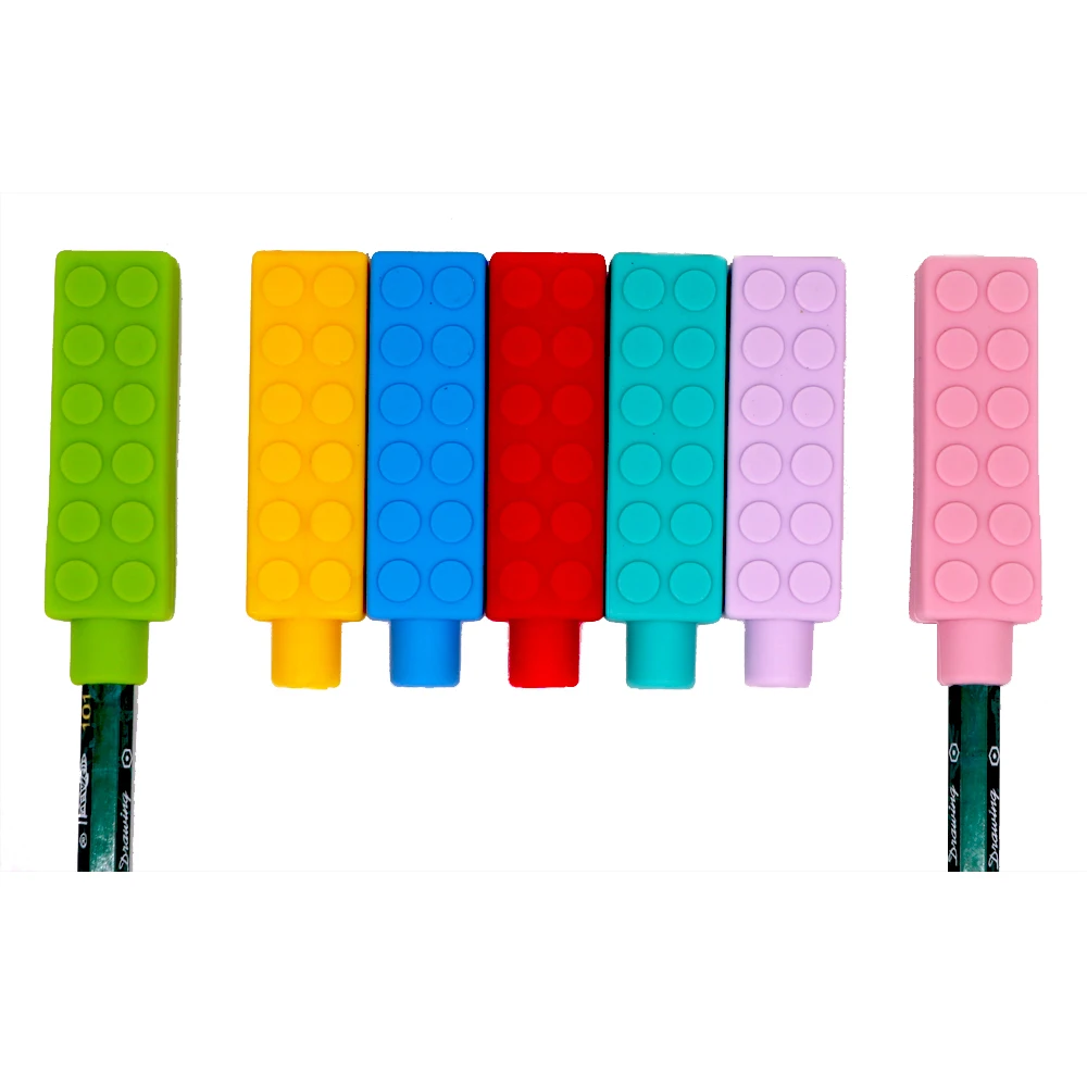 Top Sale Silicone Teething Teether Toys Chewable Pencil Topper