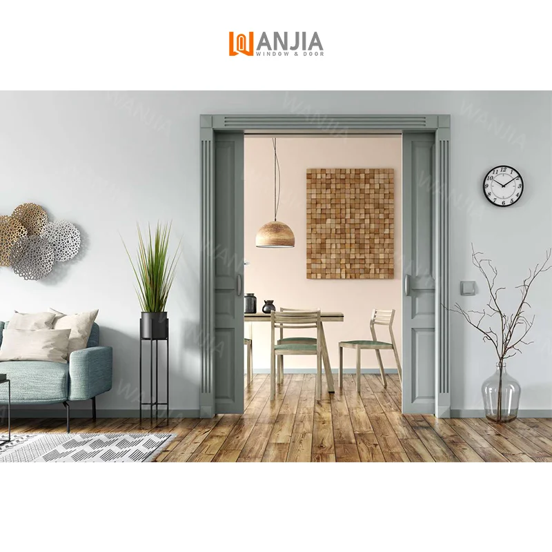 Latest Design Custom Residential House Interior Pocket Doors Wooden Pocket Doors Slide Modern Pocket Doors