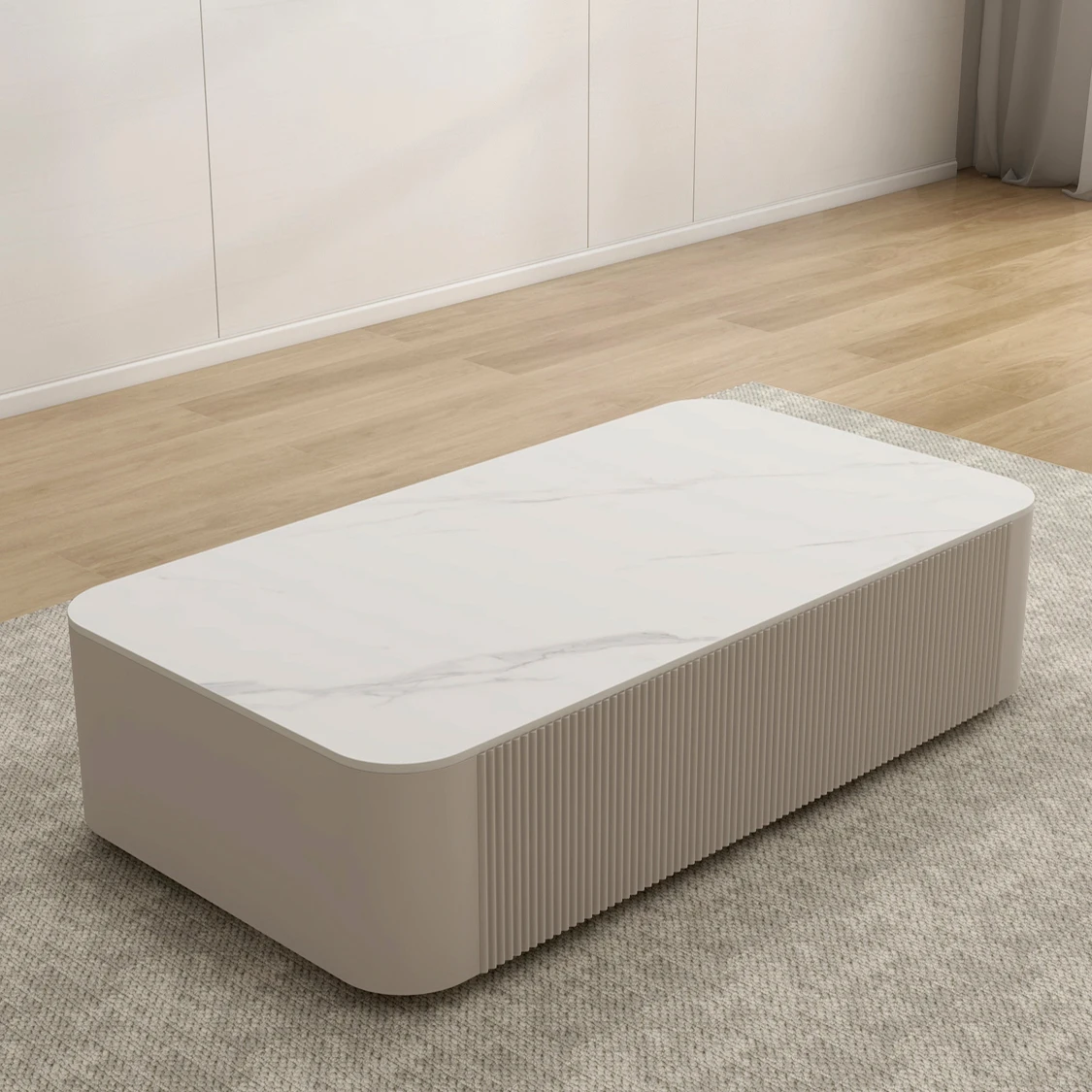 Wood Top With Marble Texture Minimalist Office Home Living Room Sofa Furniture Luxury Coffee Table Leisure Table Tea Table