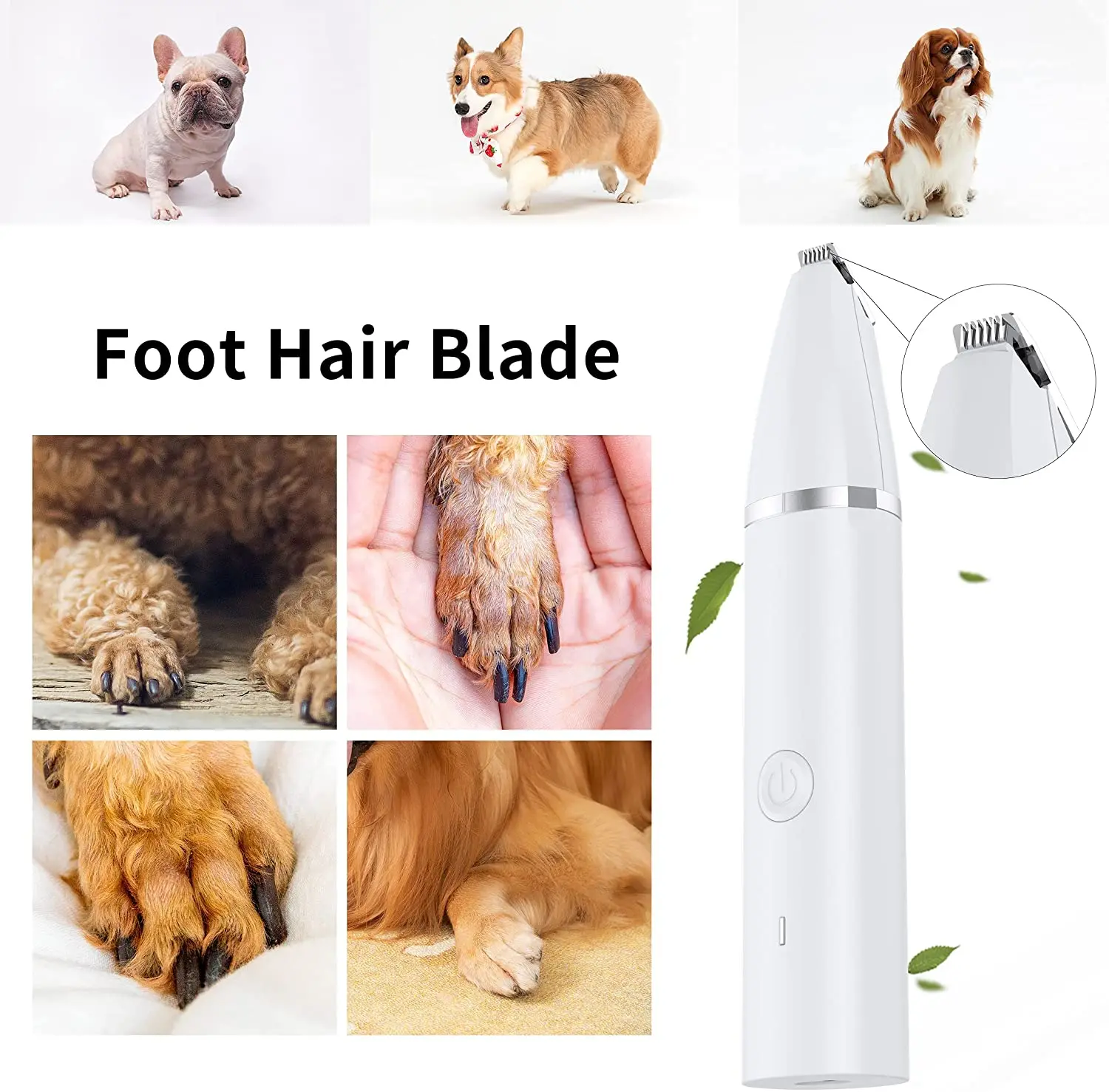 Portable Professional Rechargeable Pet Grooming Cat Clippers Dog Clippers With Detachable Blades For Small Dogs