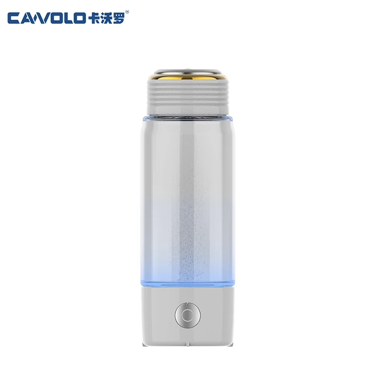 Portable 400ml spe pem tech glass hydrogen water bottle generator 5000 ppb