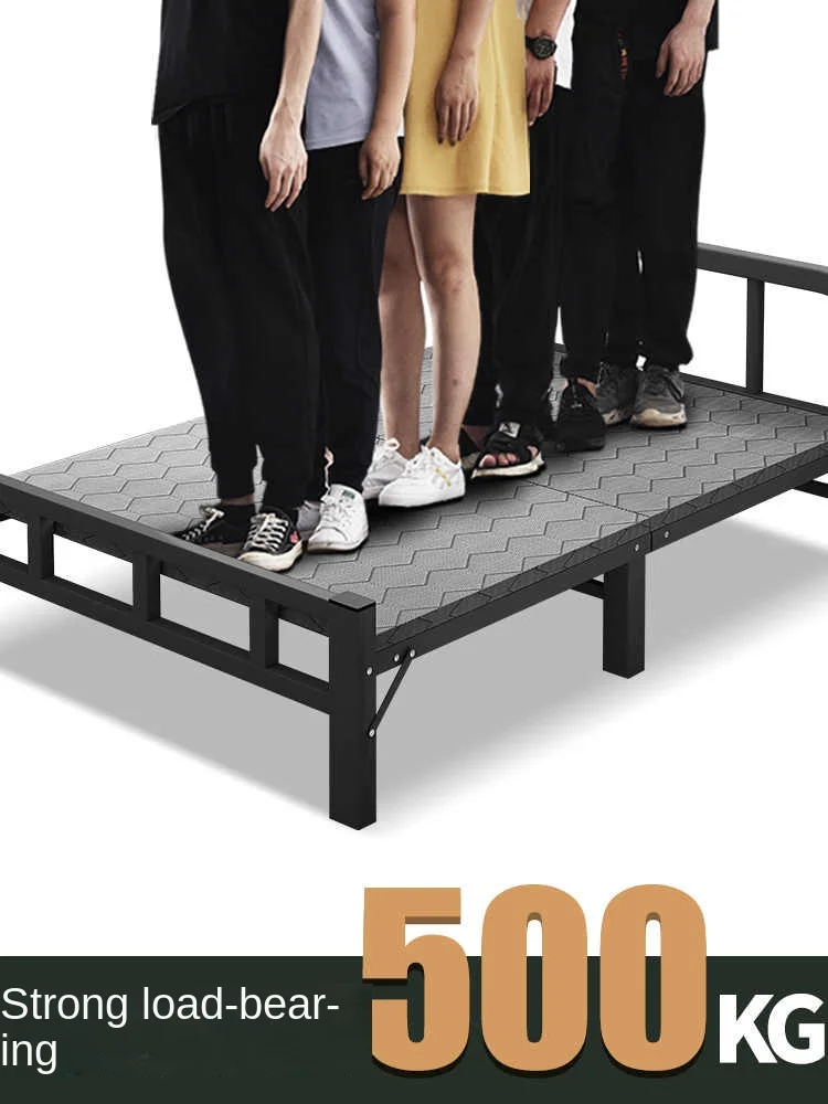 Custom Single Iron Beds Modern Design Foldable Metal Bed Frames for Bedroom for Adults-Wholesale Office Nap Cots