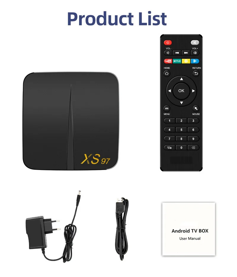 Special Offers XS97 Box Tv Android 9.0 Amlogic S905W 2GB 16GB 2.4G Wifi H.265 Tv Box Set-Top Box