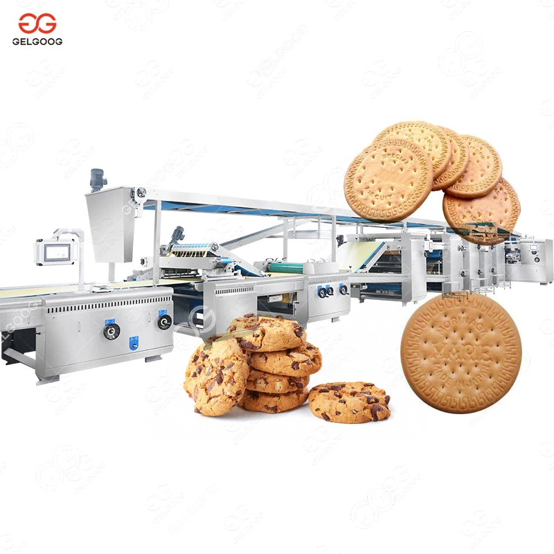 Automatic Type Cookies Making Biscuit Dough Sheeter Giant Vegan Cookie Machine Iced Gems Biscuit Plant