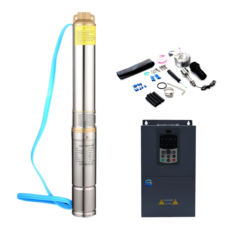 2023 Complete Kit hers pump solar water pump for agriculigh quality solar water pump system solar submture deep well Irrigation