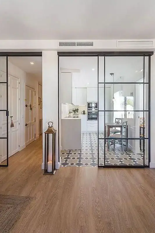 GEDELI aluminum slim frame double tempered glass patio sliding doors energy efficient sliding door
