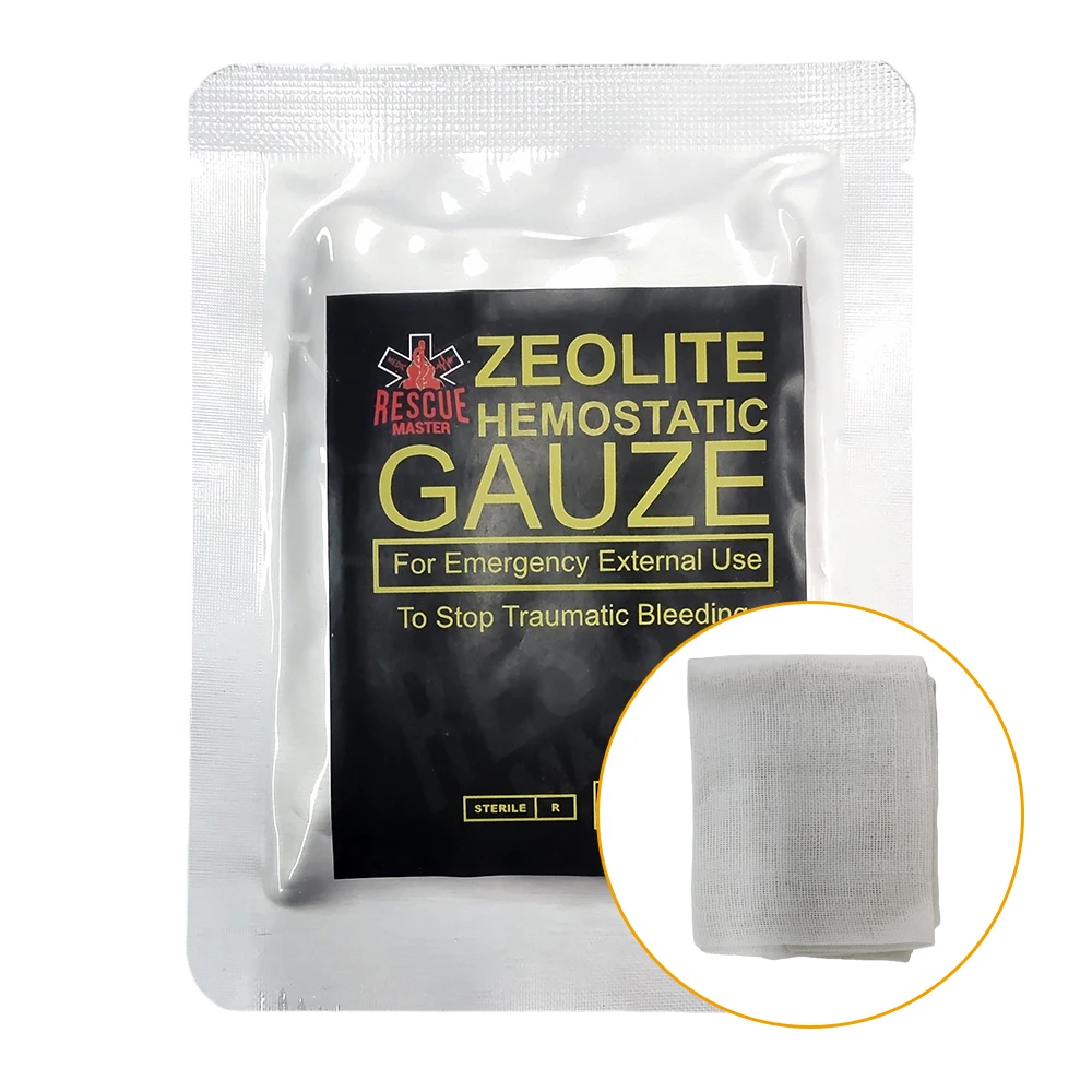 Rescue auxiliary equipment gauze hemostatic latest first-aid product cost-effectiveness zeolite hemostatic gauze